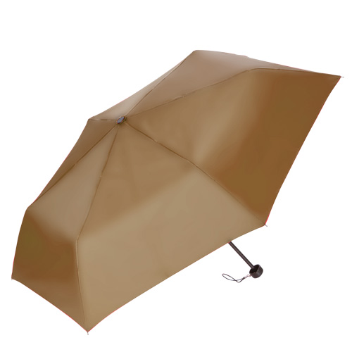 折りたたみ傘(55cm×6本骨耐風仕様)(ベージュ)
