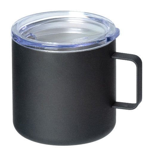 ダブルウォールステンレスマグ(蓋付き)(330ml)(黒)