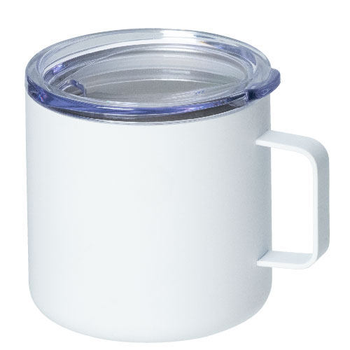 ダブルウォールステンレスマグ(蓋付き)(330ml)(白)
