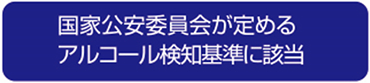 国家公安委員会が定めるアルコール検知基準に該当している商品