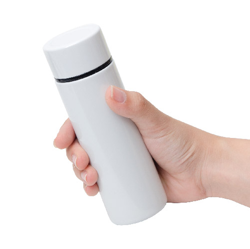 ノベルティ 販促品のフェイバリスト ステンレスミニボトル 130ml 白