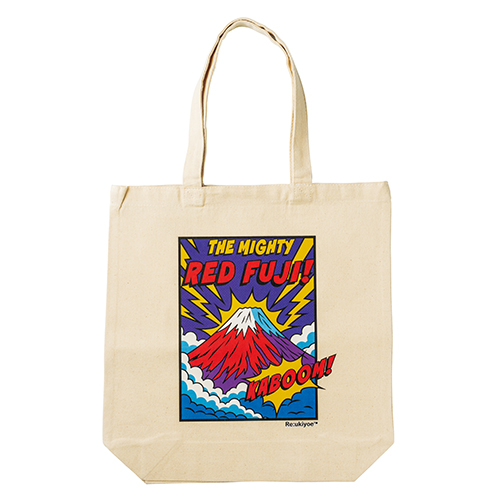 キャンバストート (赤富士・北斎モチーフ)|Re:ukiyoe|外国人向けお土産グッズ
