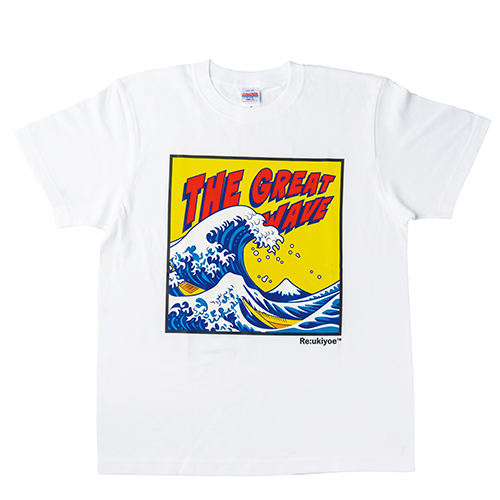 Tシャツ (波・北斎モチーフ) XXL|Re:ukiyoe|外国人向けお土産グッズ