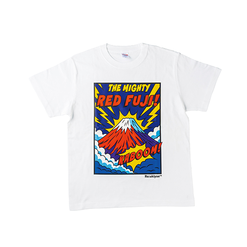 Tシャツ (赤富士・北斎モチーフ) L|Re:ukiyoe|外国人向けお土産グッズ