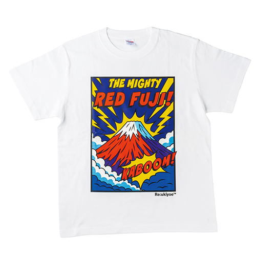 Tシャツ (赤富士・北斎モチーフ) XXL|Re:ukiyoe|外国人向けお土産グッズ